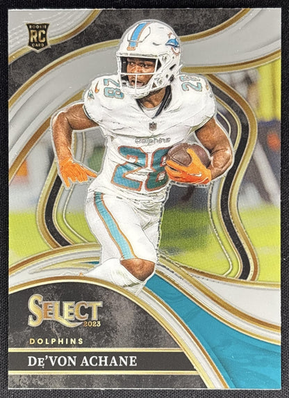 De'Von Achane 2023 Panini Select Dolphins Sports Trading Cards