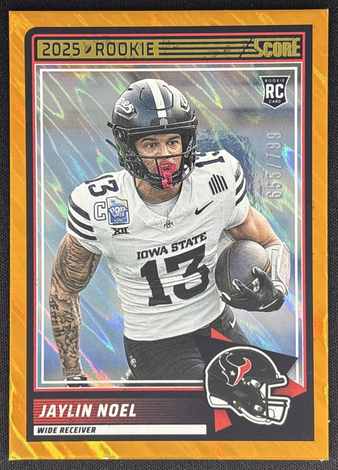 Jaylin Noel 2025 Panini Score Rookies Lava /799 Texans