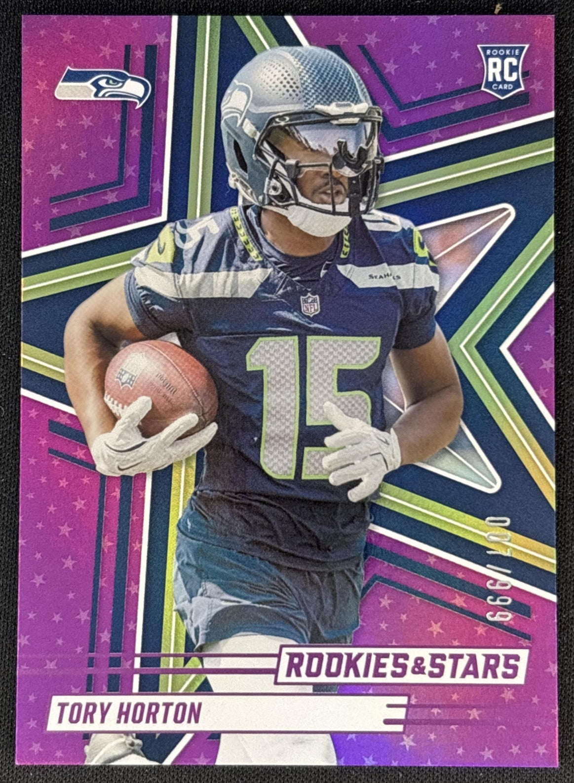 Tory Horton 2025 Panini Rookies & Stars Purple /999 Seahawks Front