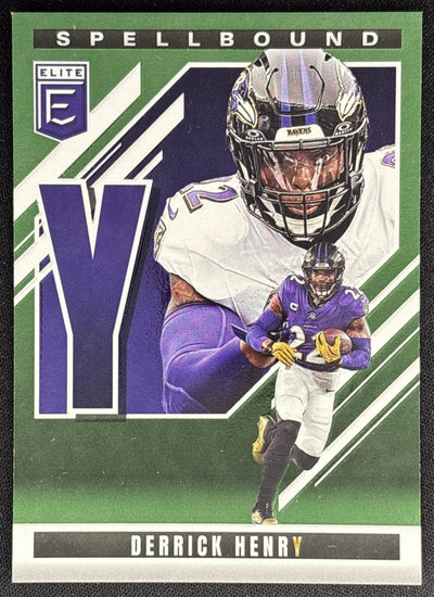 Derrick Henry 2025 Panini Donruss Elite Spellbound Ravens Default Title Sports Trading Cards