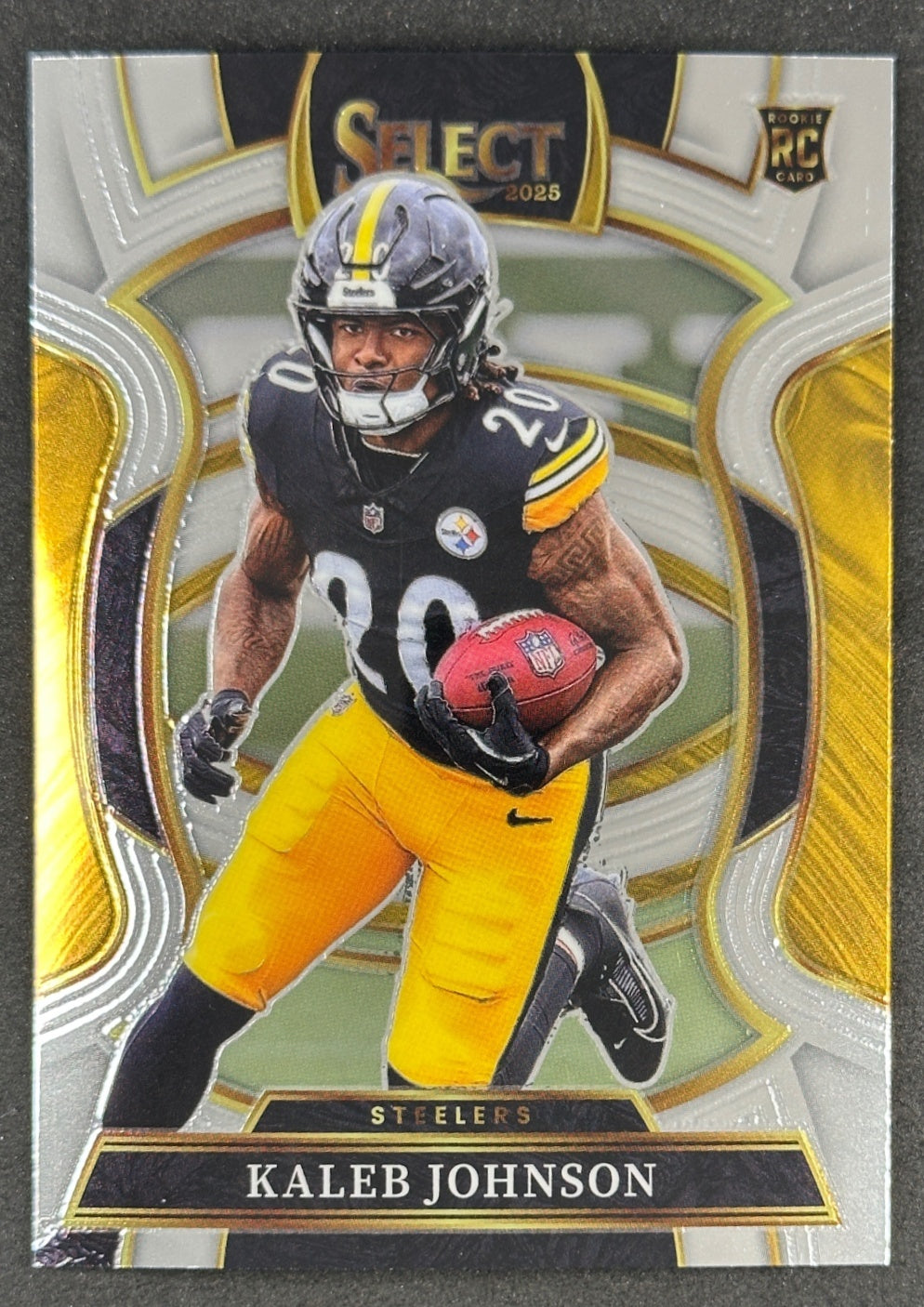 Kaleb Johnson 2025 Select Concourse Steelers Sports Trading Cards