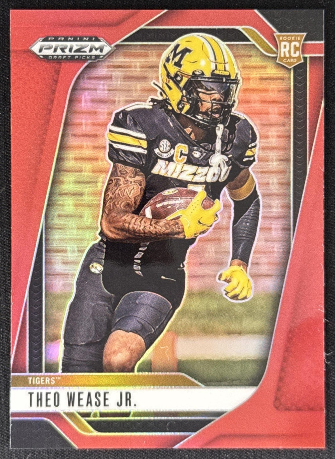 Theo Wease Jr. 2025 Panini Prizm Draft Picks Red /399 Tigers Sports Trading Card