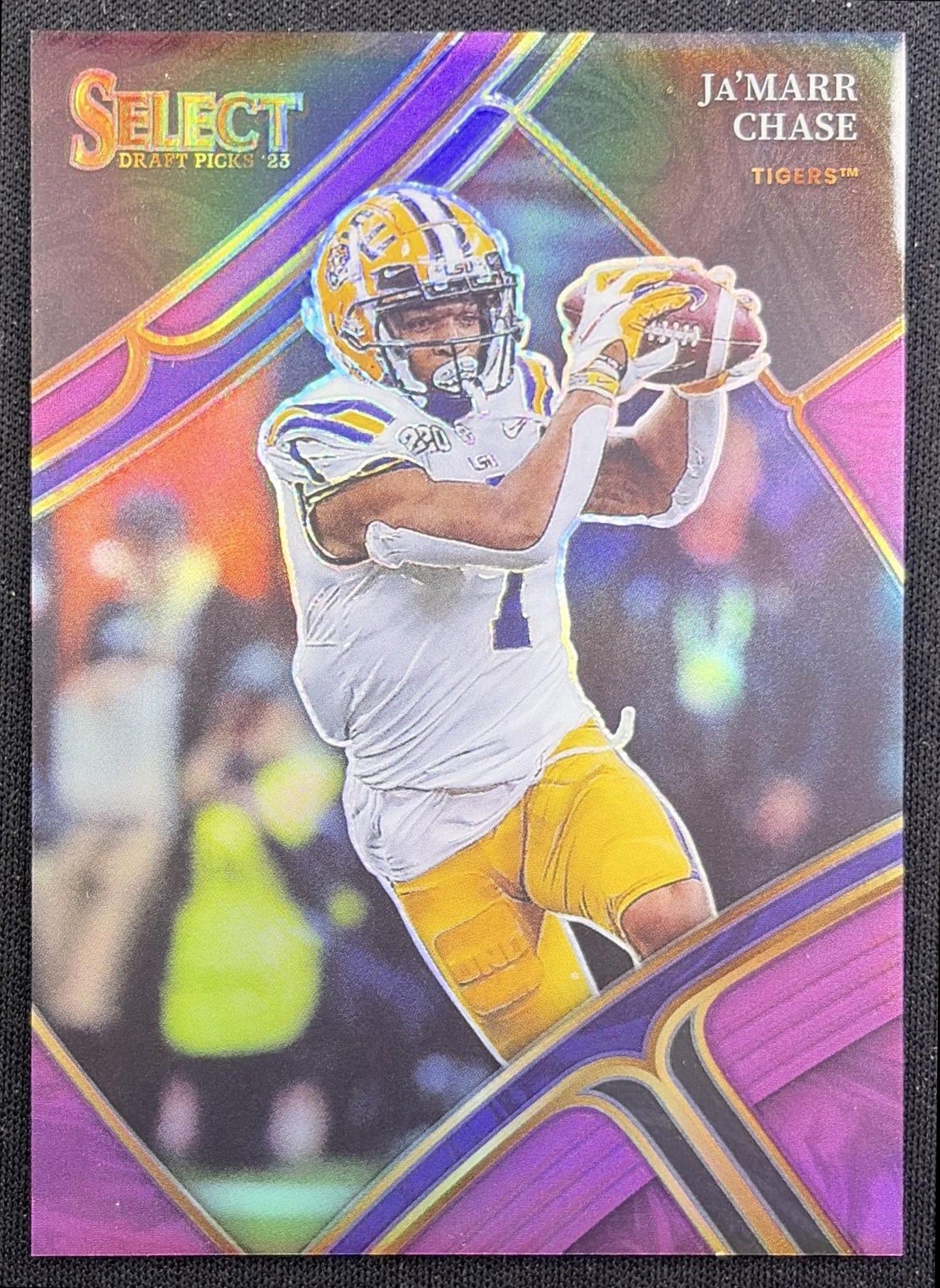 Ja'Marr Chase 2023 Panini Select Draft Picks Purple Prizm /75 Tigers LSU Tigers LSU Tigers