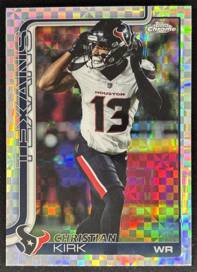 Christian Kirk 2025 Topps Chrome X-Fractor Texans Sports Trading Cards