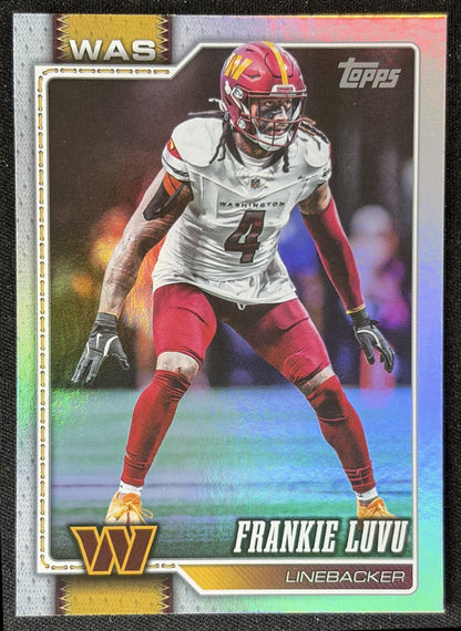 Frankie Luvu 2026 Topps Rainbow Foil Commanders front
