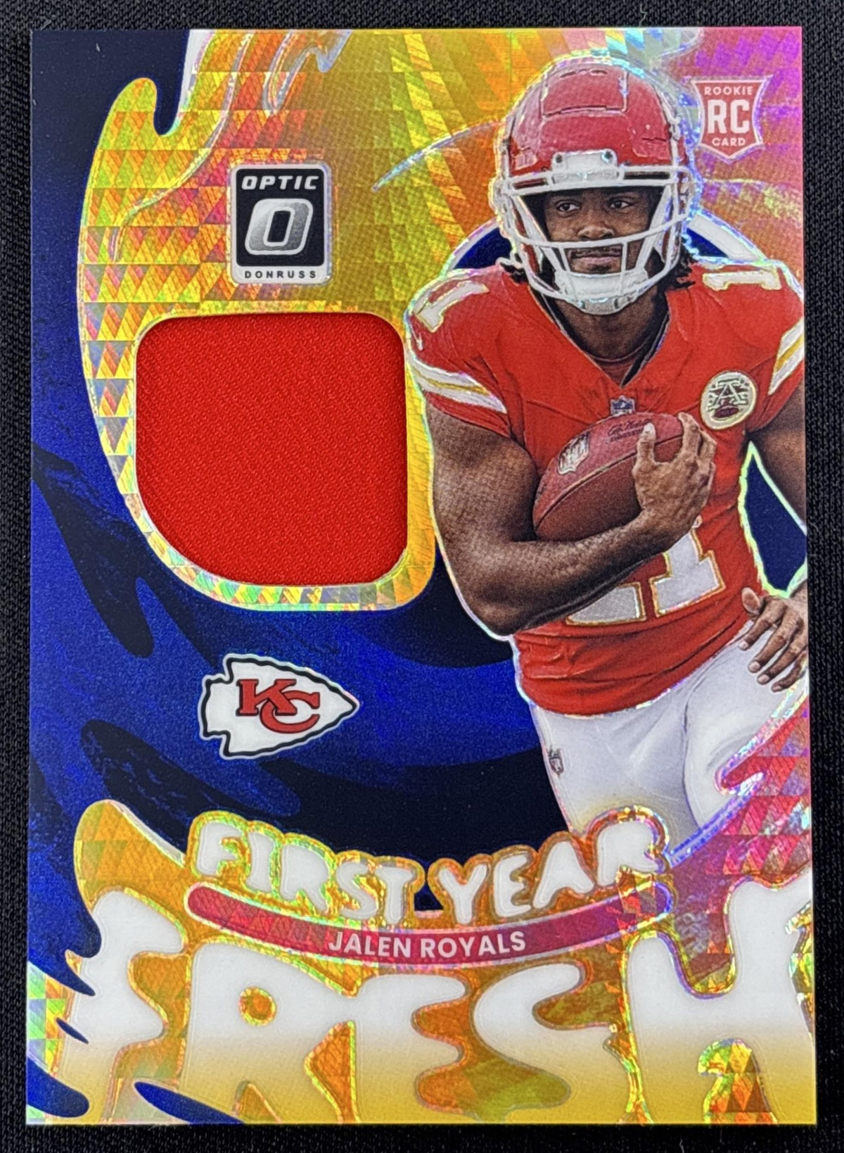 Jalen Royals 2025 Panini Donruss Optic First Year Fresh Chiefs