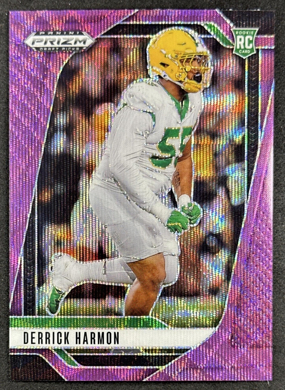 Derrick Harmon 2025 Panini Prizm Draft Picks Purple Wave Ducks Steelers