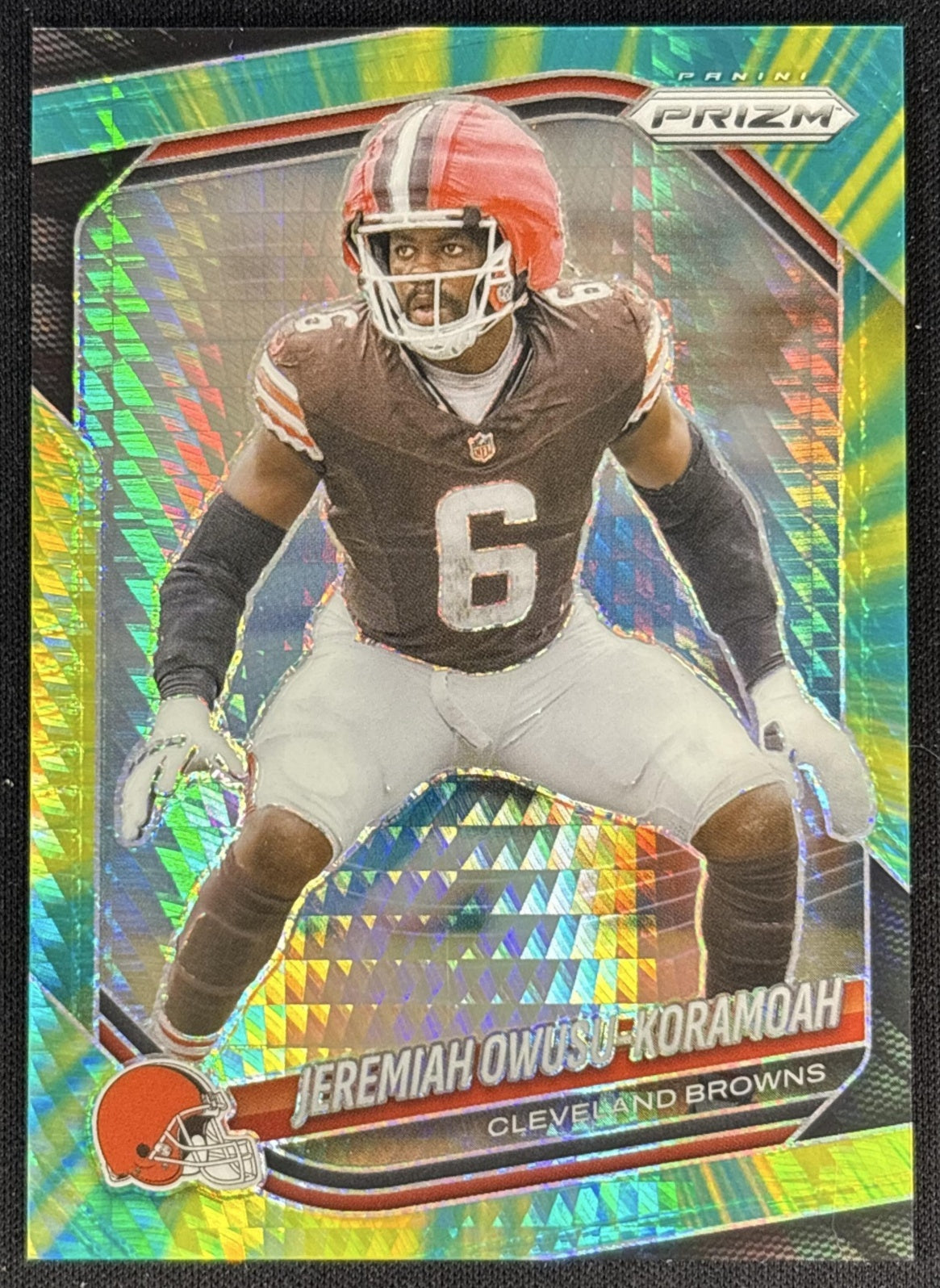 Jeremiah Owusu-Koramoah 2025 Panini Prizm Hyper /200 Browns front