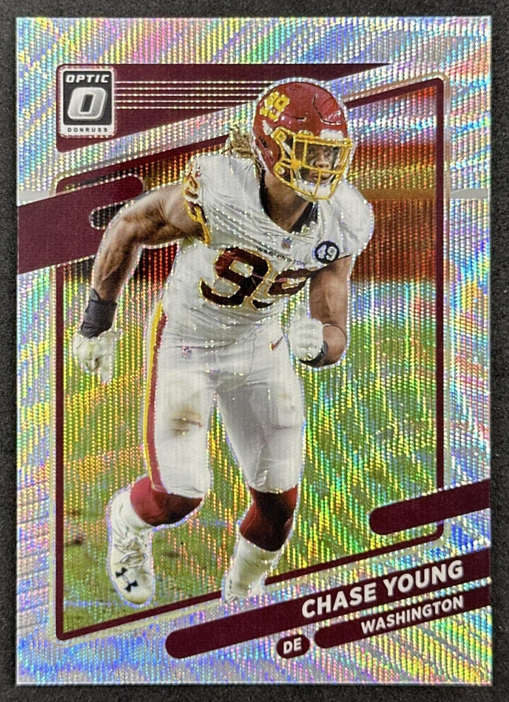 Chase Young 2021 Panini Donruss Optic Aqua /299 Default Title Sports Trading Cards