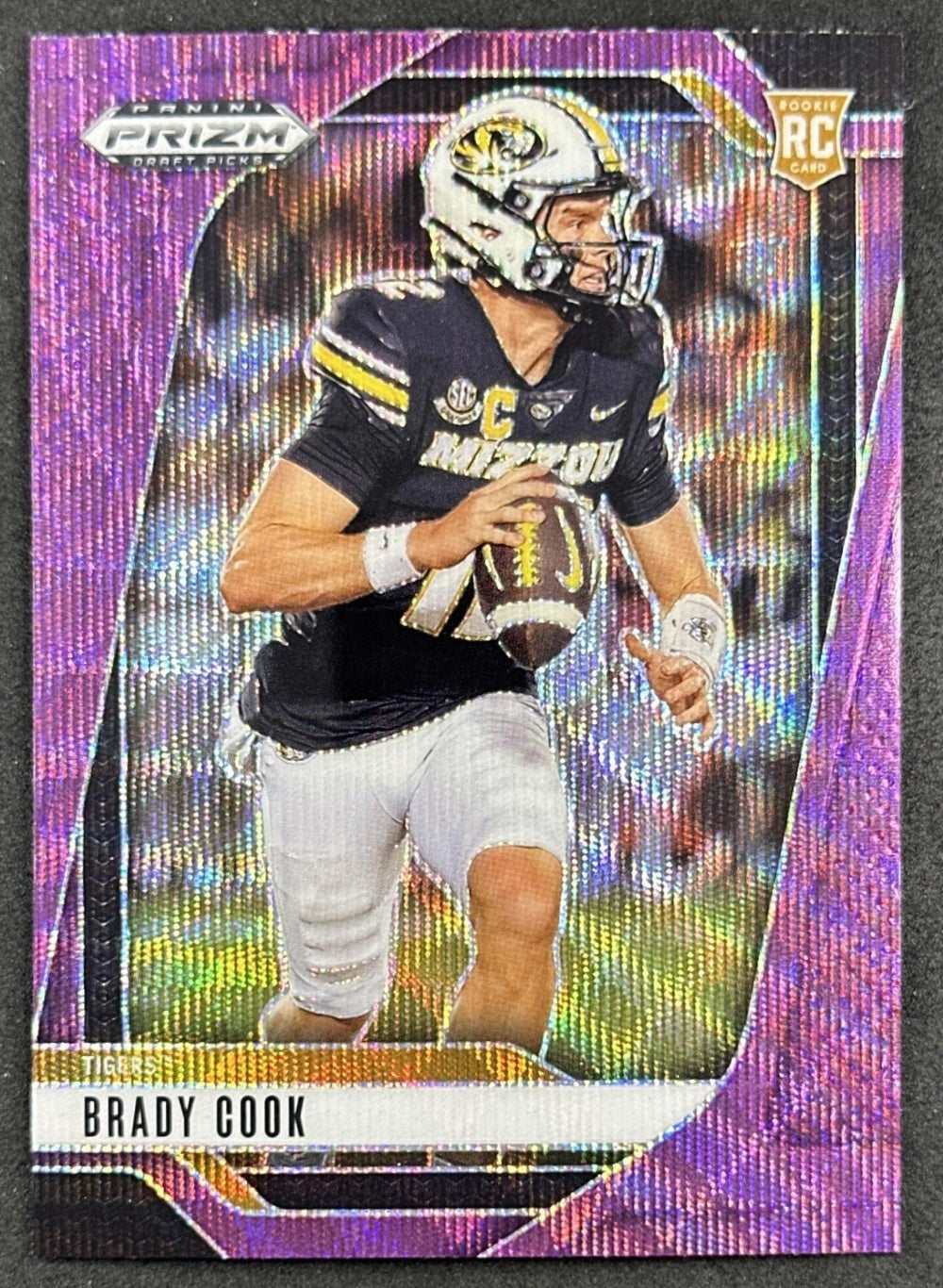 Brady Cook 2025 Panini Prizm Draft Picks Purple Wave Tigers Jets