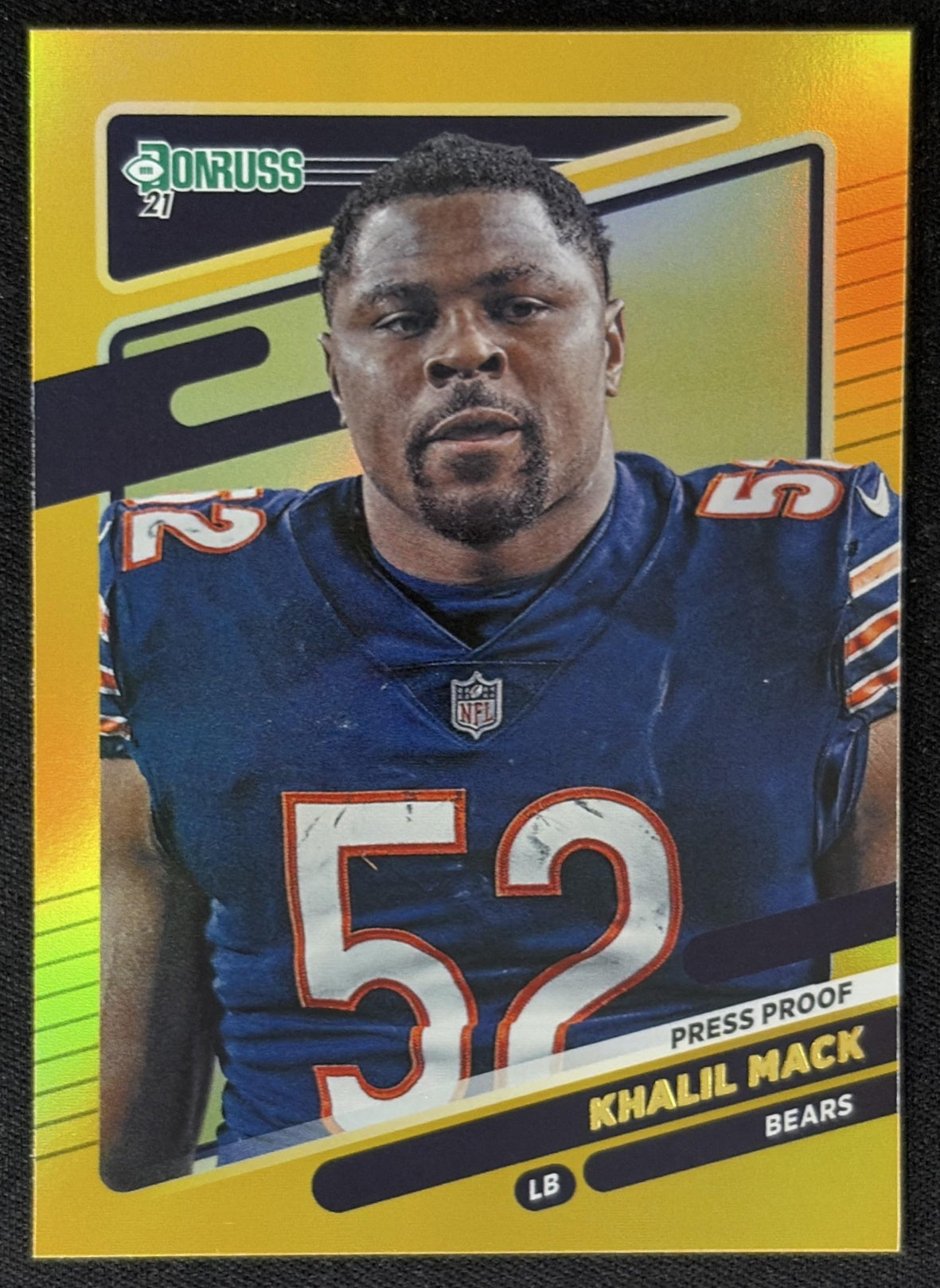 Khalil Mack 2021 Panini Donruss Press Proof Premium Variation Bears - Chicago Bears