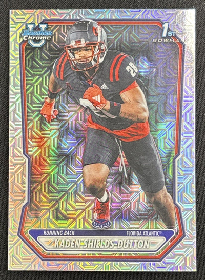 Kaden Shields-Dutton 2026 Bowman Chrome Prospects Mojo Refractor Owls Sports Trading Card