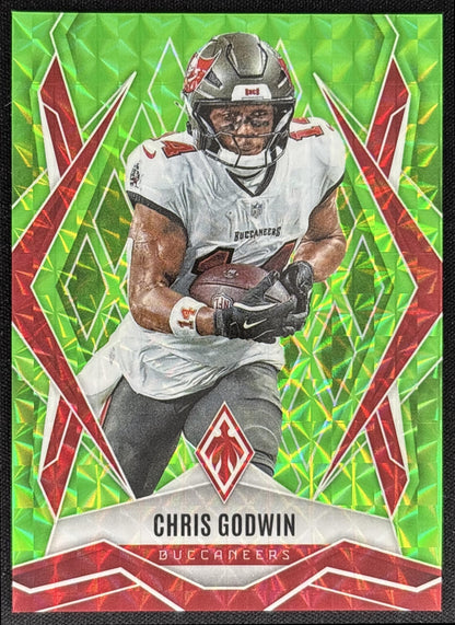 Chris Godwin 2025 Panini Phoenix Lime Green Pyramids Prizm /285 Buccaneers