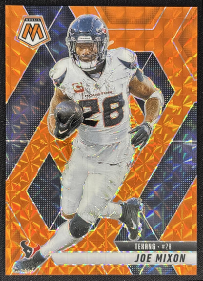Joe Mixon 2025 Panini Mosaic Orange Prizm /199 Texans
