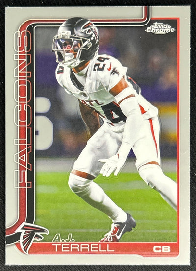 A.J. Terrell 2025 Topps Chrome Falcons Default Title Sports Trading Cards