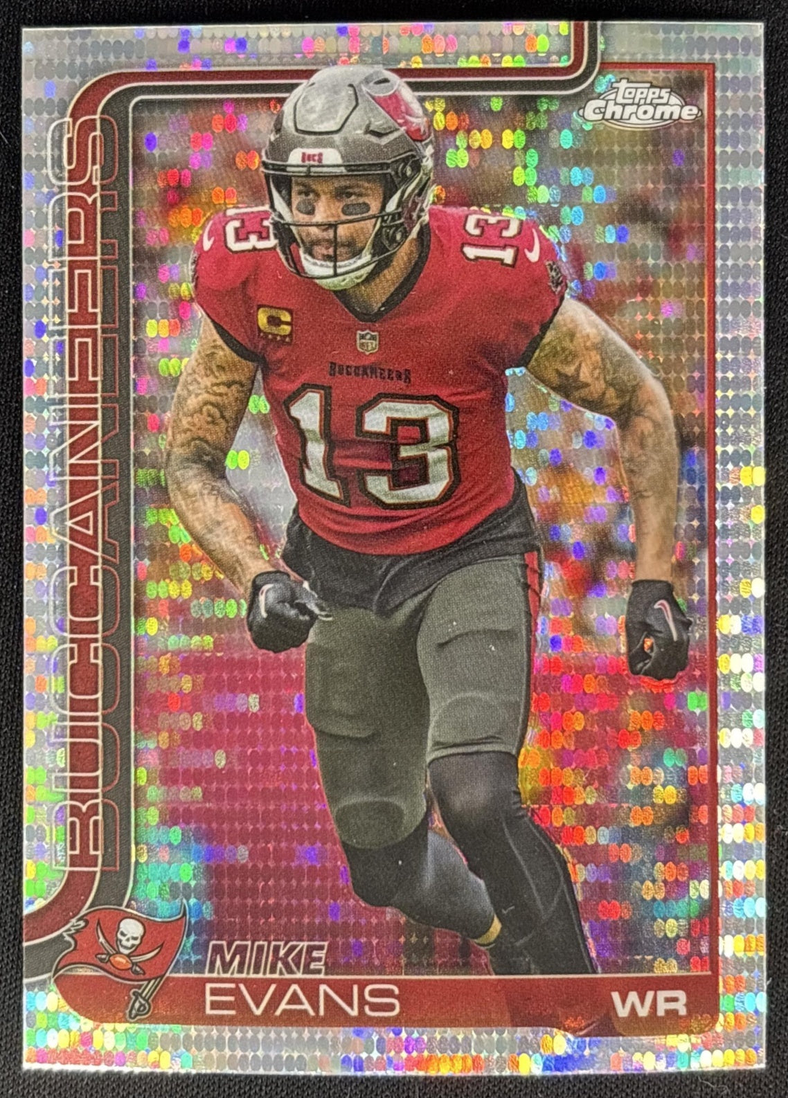 Mike Evans 2025 Topps Chrome Pulsar Refractor Buccaneers Sports Trading Cards