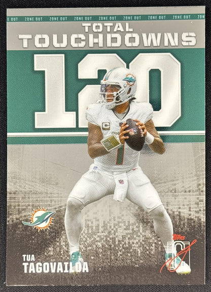 Tua Tagovailoa 2025 Topps Signature Class Zone Out Dolphins