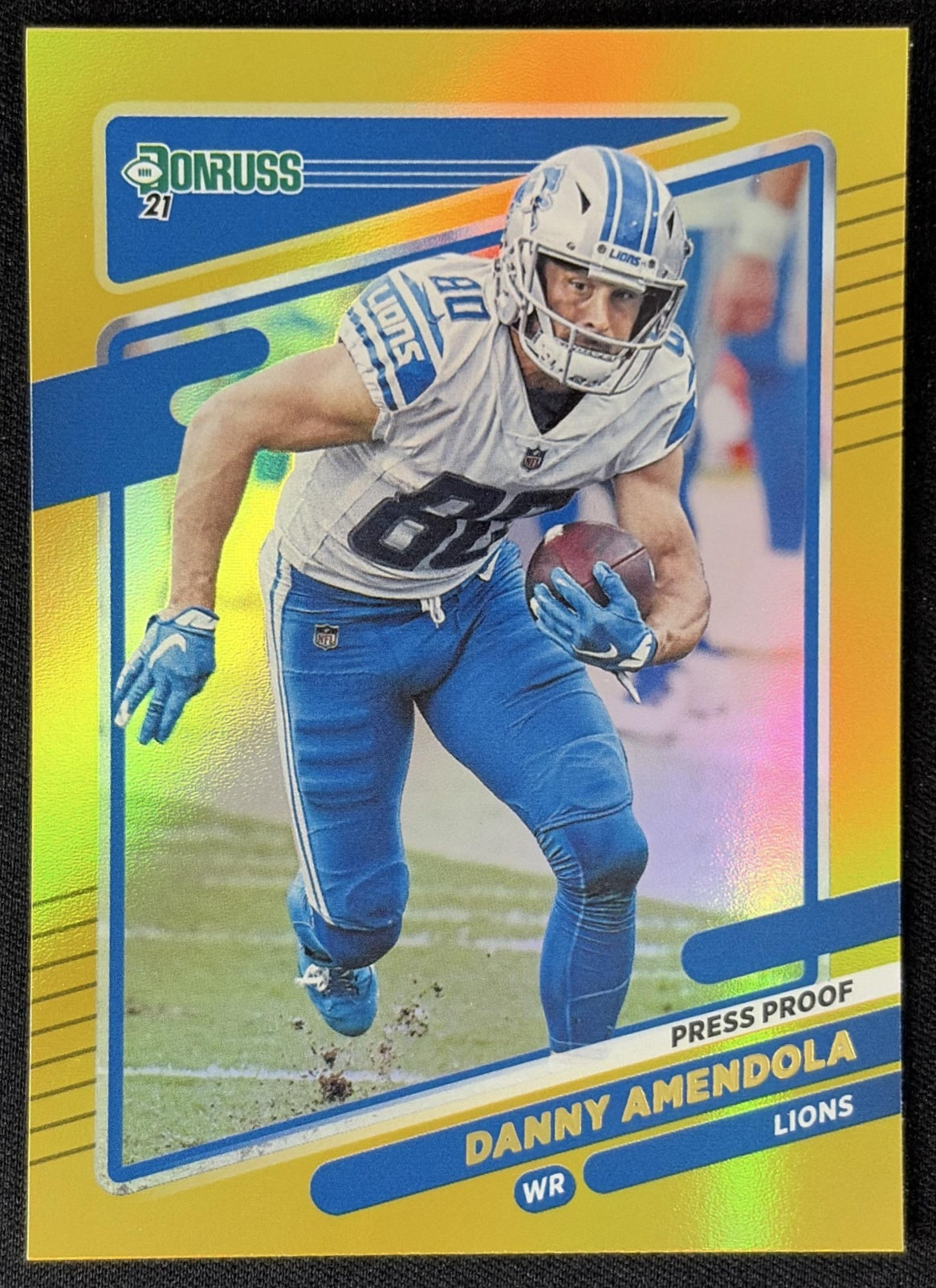 Danny Amendola 2021 Panini Donruss Press Proof Premium Lions - Detroit Lions
