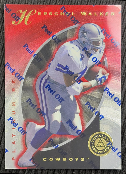 Herschel Walker 1997 Pinnacle Totally Certified Platinum Red /4999 Cowboys