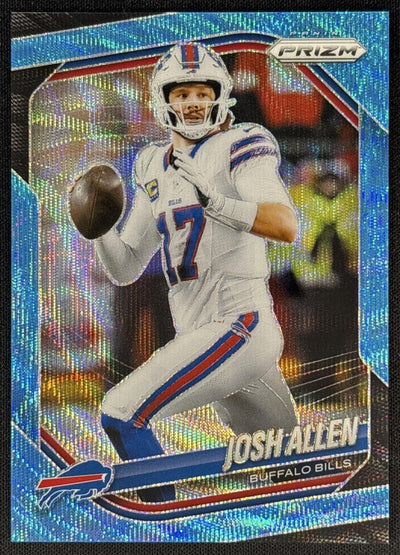 Josh Allen 2025 Panini Prizm Blue Wave /230 Bills front