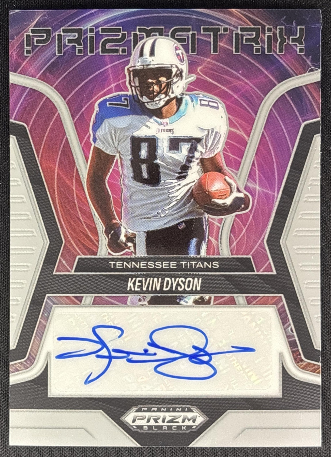 Kevin Dyson 2025 Panini Prizm Black Prizmatrix Signatures Silver Titans Default Title Sports Trading Cards