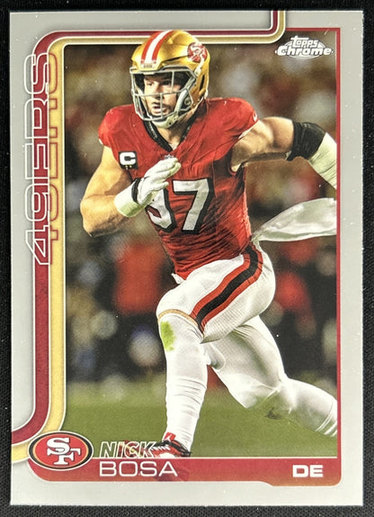 Nick Bosa 2025 Topps Chrome 49ers Default Title