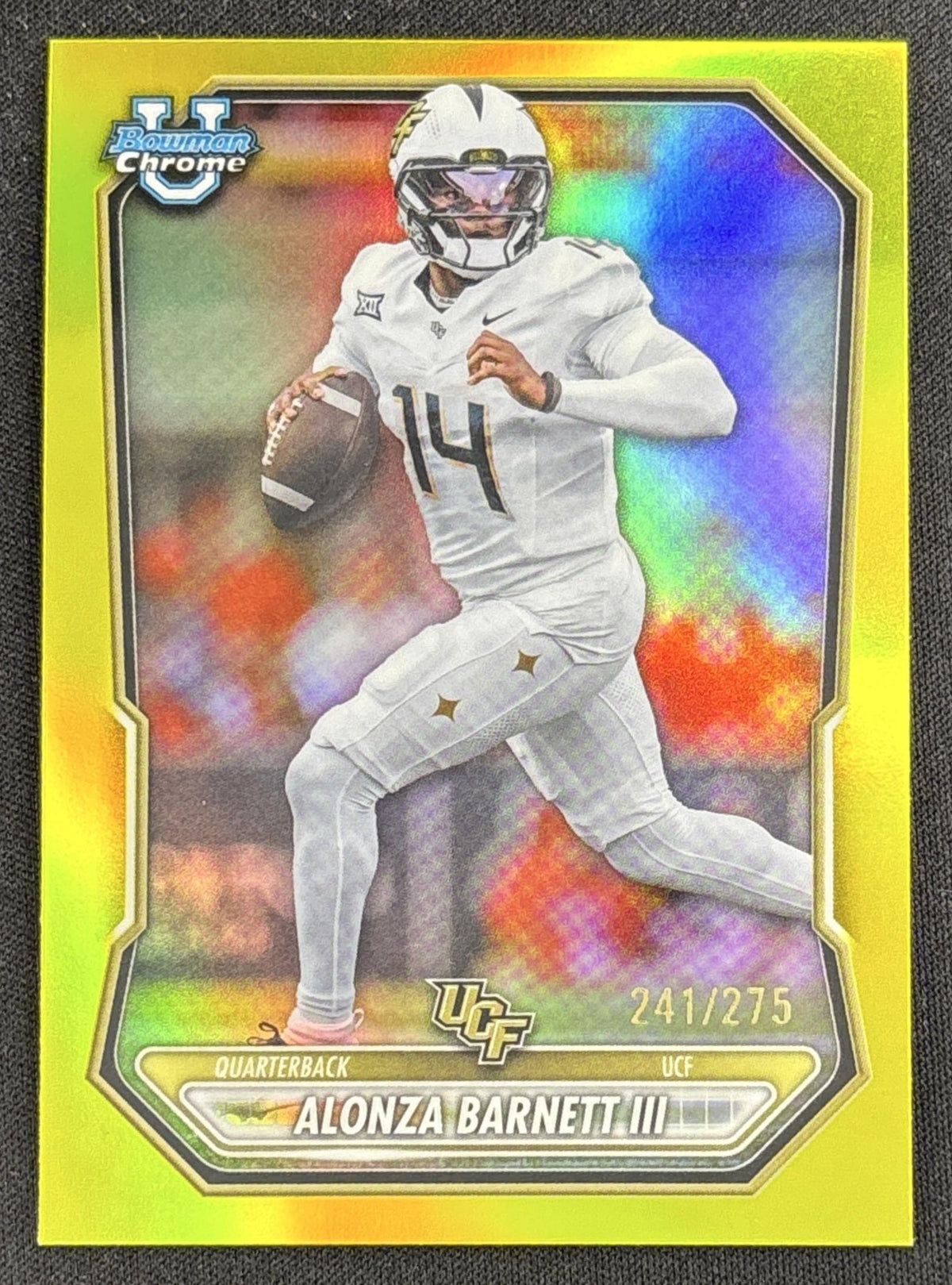 Alonza Barnett III 2026 Bowman Chrome Prospects Yellow Refractor /275 Knights Default Title Sports Trading Card