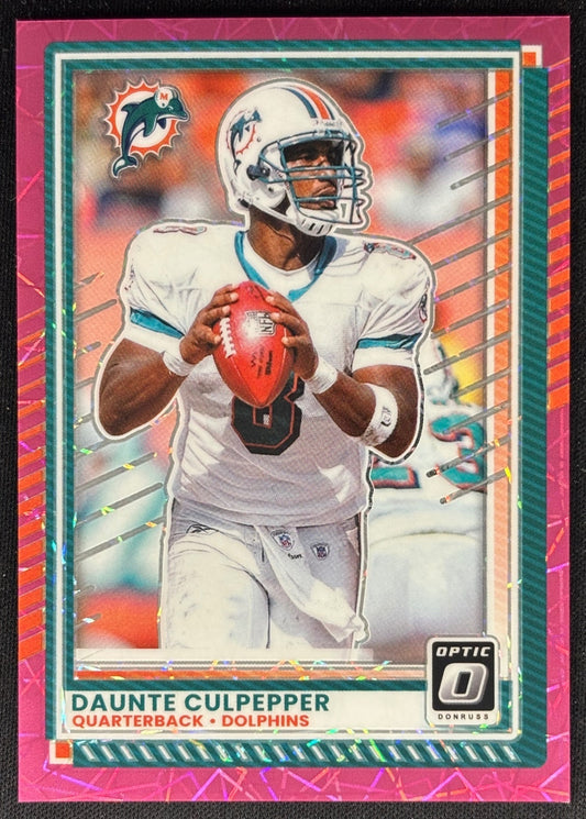 Daunte Culpepper 2025 Donruss Optic Pink Velocity Prizm /99 Dolphins - Wayne Collection