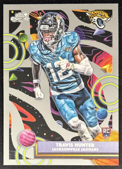 Travis Hunter 2025 Topps Cosmic Chrome Jaguars front