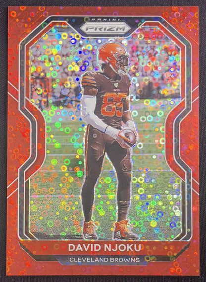 David Njoku 2020 Panini Prizm No Huddle Red /50 Browns