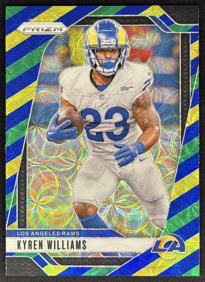 Kyren Williams 2024 Panini Prizm Choice Blue Yellow and Green Rams Default Title Sports Trading Card