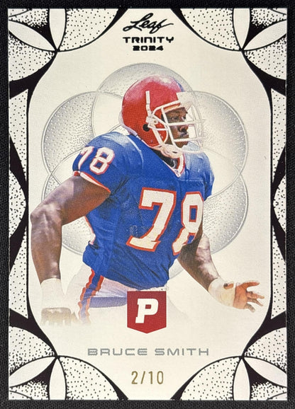 Bruce Smith 2024 Leaf Trinity /10 Bills front