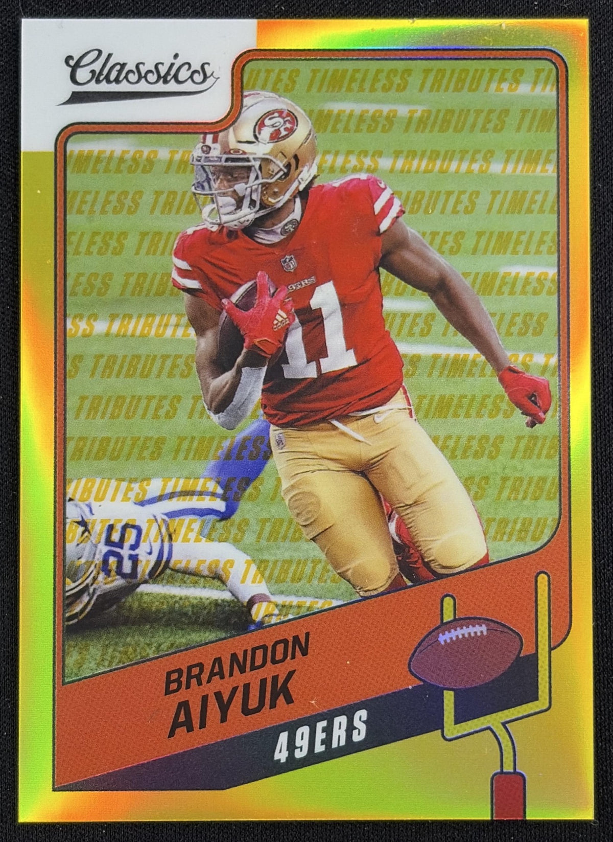 Brandon Aiyuk 2021 Panini Classics Premium Edition Timeless Tributes Gold /60 49ers - Front