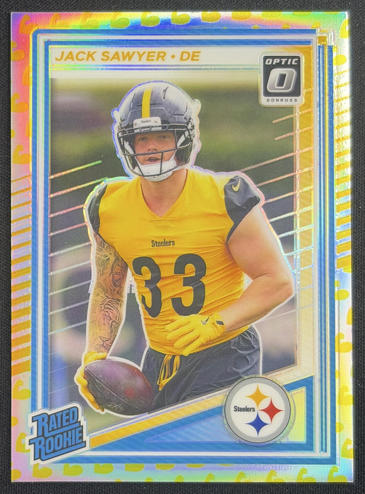Jack Sawyer 2025 Panini Donruss Optic Rated Rookie Flex Prizm /199 Steelers