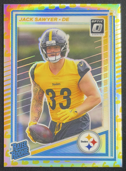 Jack Sawyer 2025 Panini Donruss Optic Rated Rookie Flex Prizm /199 Steelers