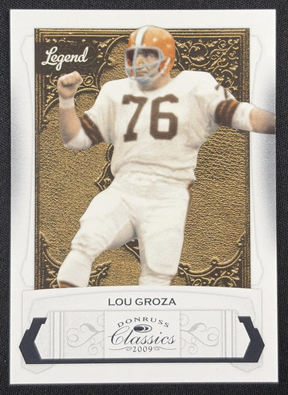 Lou Groza 2009 Panini Donruss Classics /999 Cleveland Browns