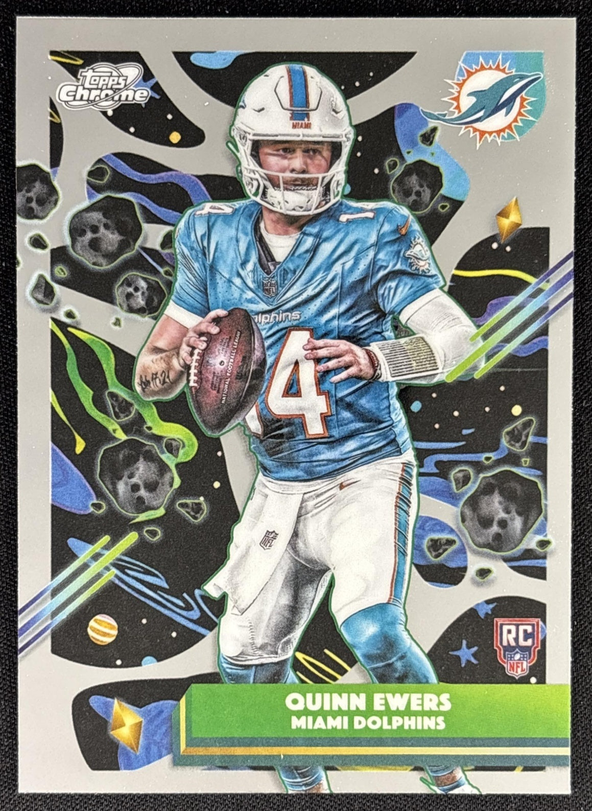 Quinn Ewers 2025 Topps Cosmic Chrome Dolphins