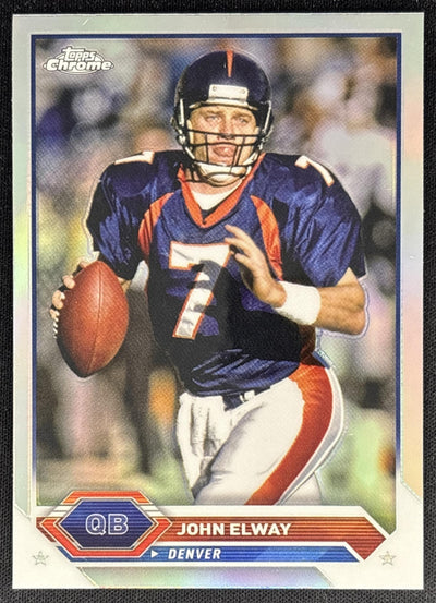 John Elway 2023 Topps Composite Chrome Refractor Broncos Sports Trading Cards