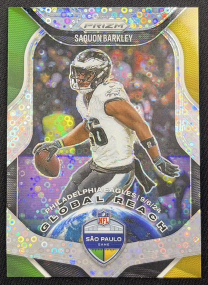 Saquon Barkley 2025 Panini Prizm Global Reach No Huddle Eagles Philadelphia Eagles