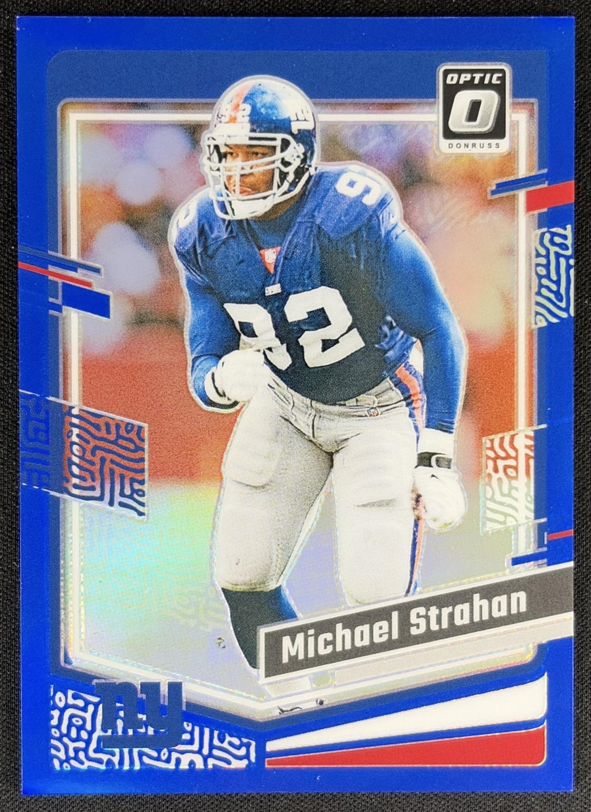 Michael Strahan 2023 Panini Donruss Optic Blue Prizm /199 Giants