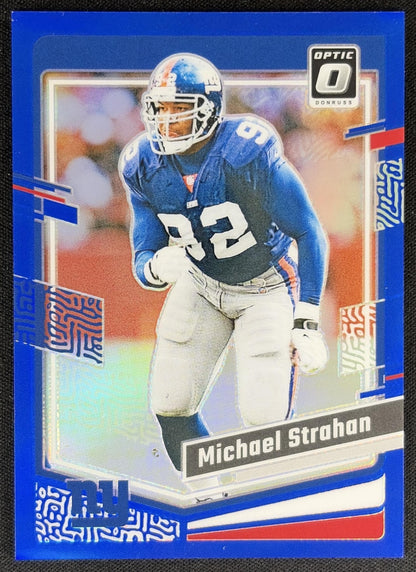 Michael Strahan 2023 Panini Donruss Optic Blue Prizm /199 Giants