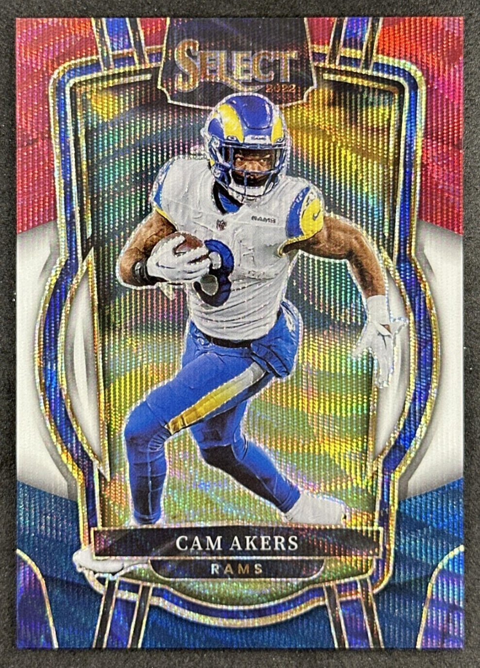 Cam Akers 2022 Panini Select Tri Color Prizm /149 Rams Sports Trading Card