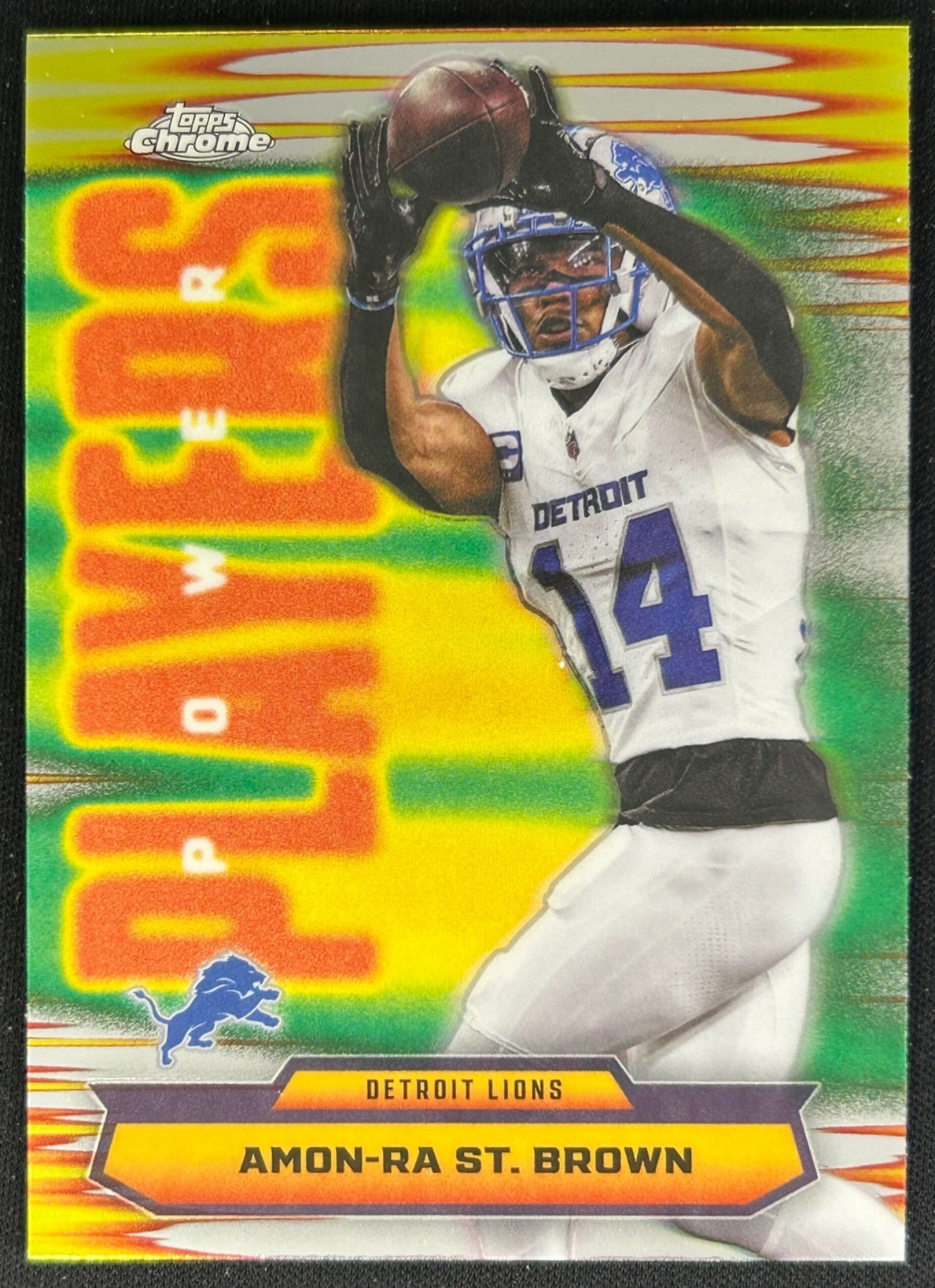 Amon-Ra St. Brown 2025 Topps Chrome Power Players Lions Sports Trading Cards