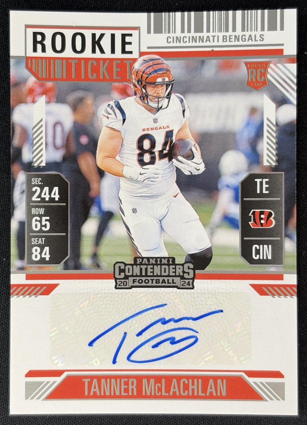 Tanner McLachlan 2024 Panini Contenders Rookie Ticket Auto Bengals Sports Trading Cards