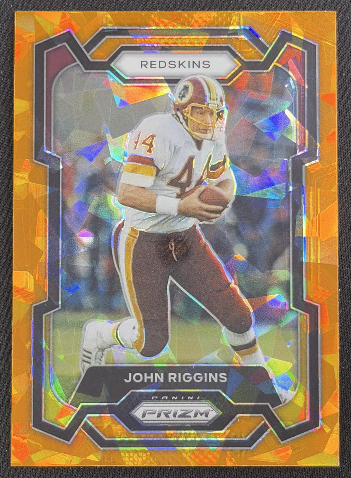 John Riggins 2023 Panini Prizm Orange Ice Redskins Sports Trading Card