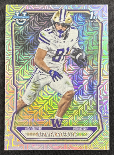 Dezmen Roebuck 2026 Bowman Chrome Prospects Mojo Refractor Huskies Sports Trading Card