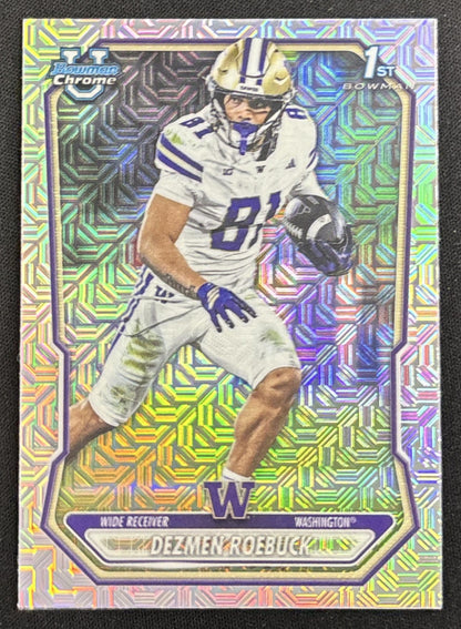 Dezmen Roebuck 2026 Bowman Chrome Prospects Mojo Refractor Huskies