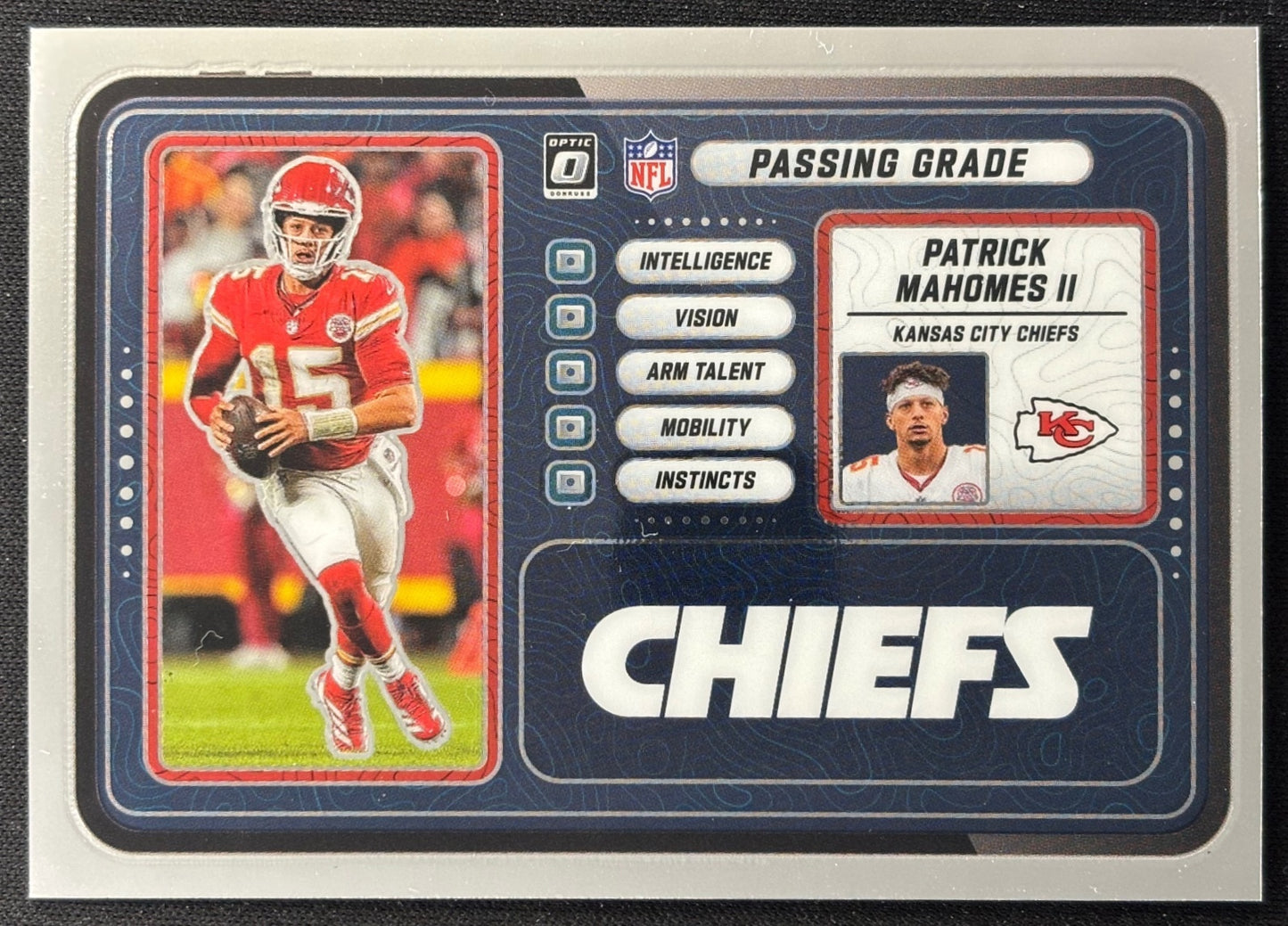 Patrick Mahomes II 2025 Donruss Optic Passing Grade Chiefs Sports Trading Cards