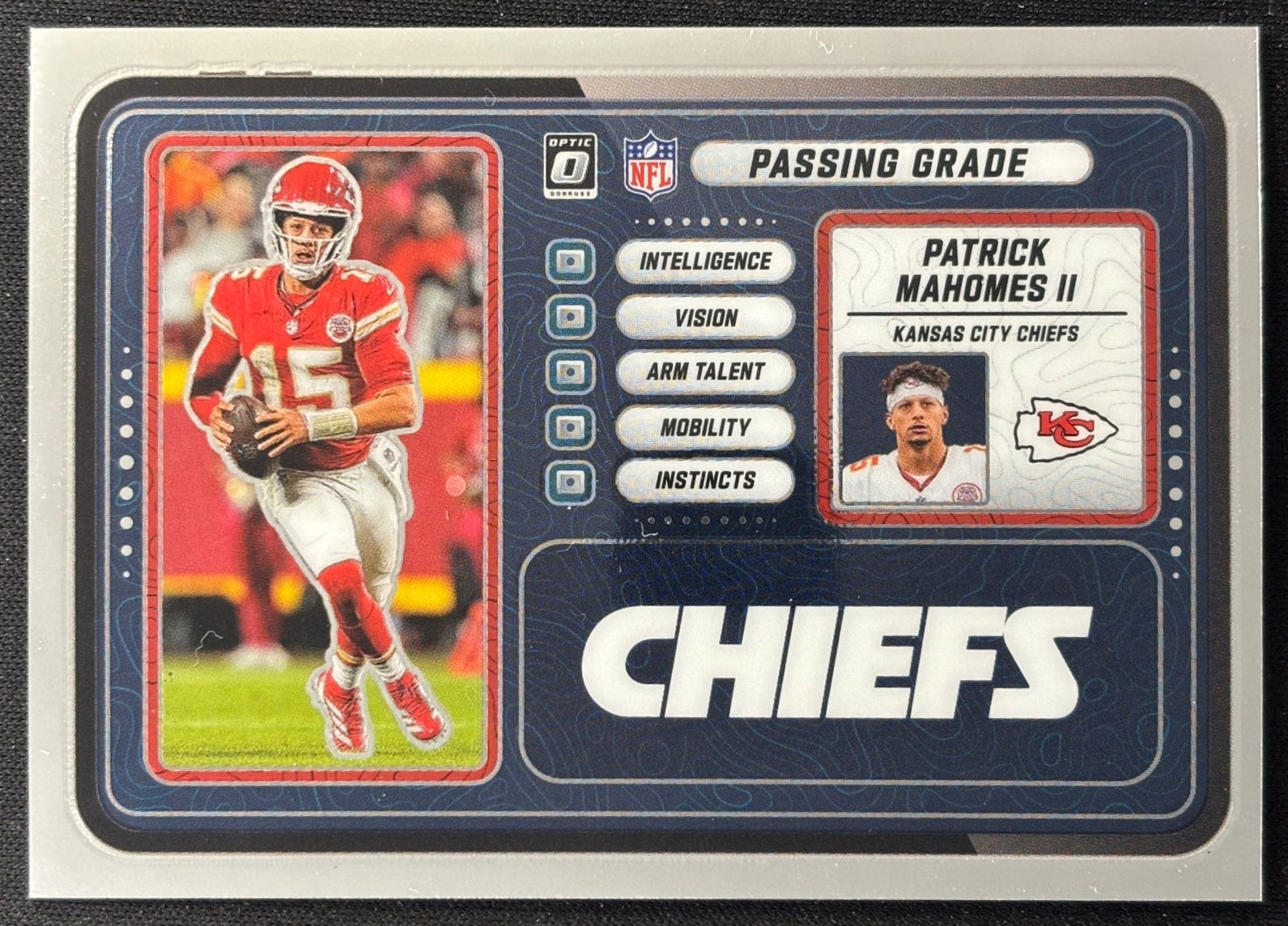 Patrick Mahomes II 2025 Donruss Optic Passing Grade Chiefs Sports Trading Cards