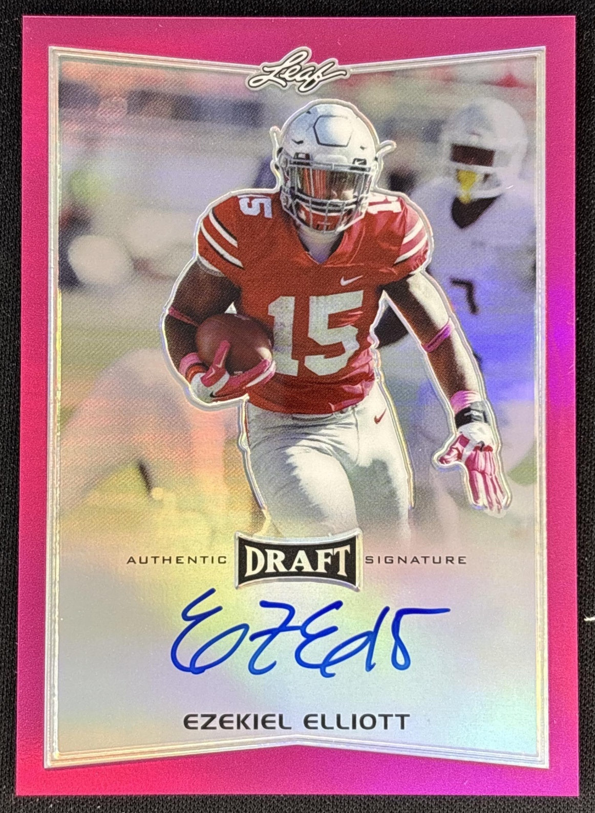 Ezekiel Elliott 2016 Leaf Metal Draft Pink /20 Buckeyes front